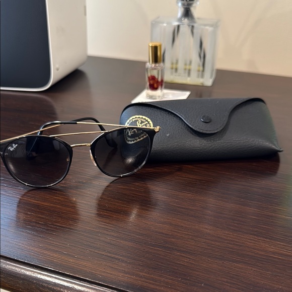 Ray-Ban Black and Gold Sunglasses - Picture 1 of 3